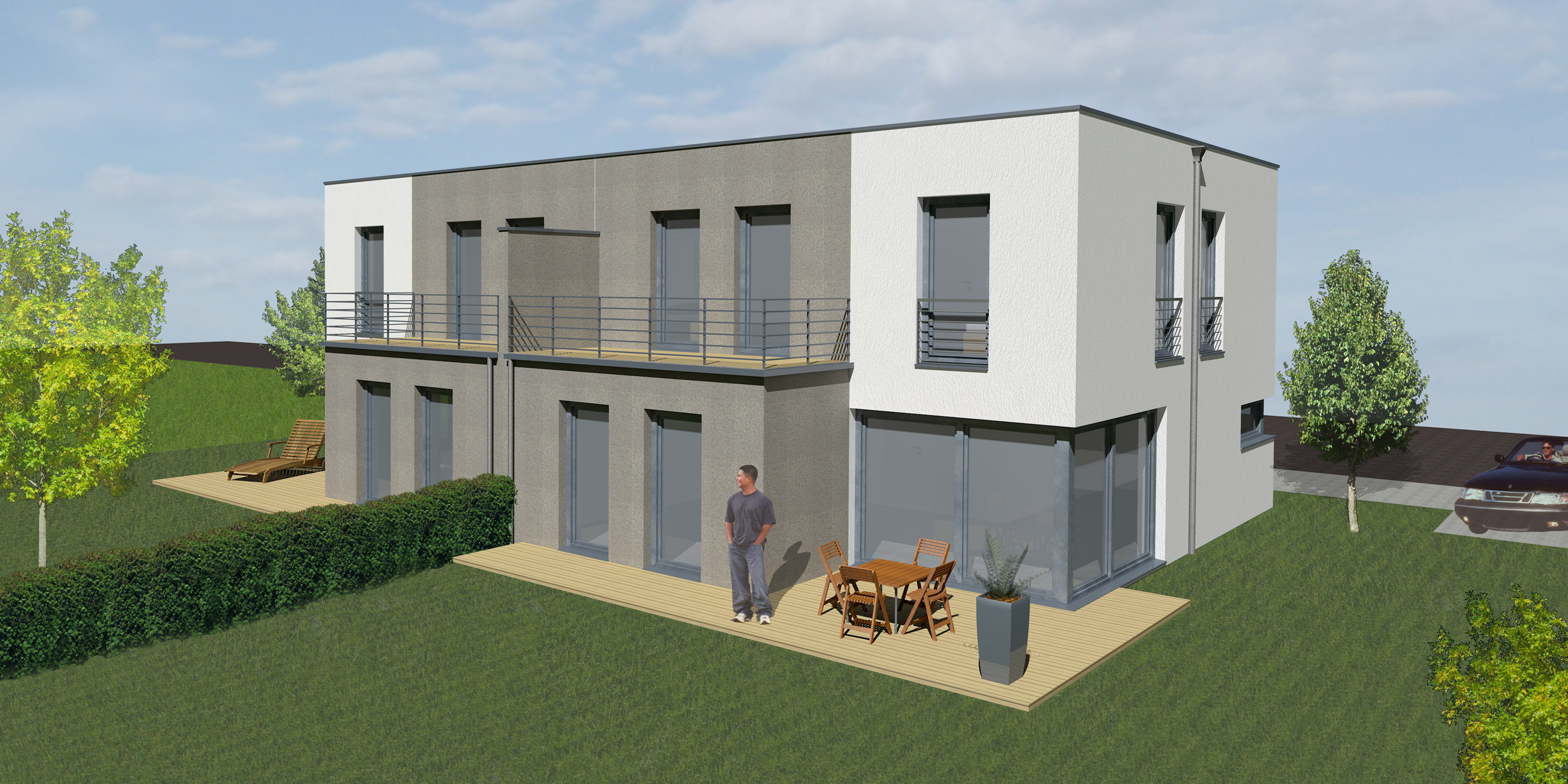 Neubau einer Doppelhausanlage in Bad Kreuznach Bild 1